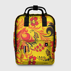Рюкзак женский Хохломская Роспись Цветы, цвет: 3D-принт