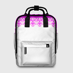 Рюкзак женский White and pink lace pattern, цвет: 3D-принт