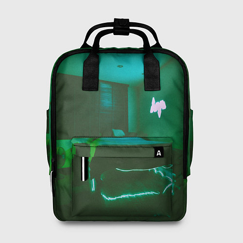 Женский рюкзак Неоновая спальня - Зелёный / 3D-принт – фото 1