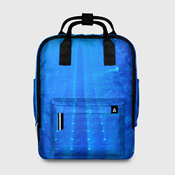 Рюкзак женский Неоновый фонари и лучи - Синий, цвет: 3D-принт