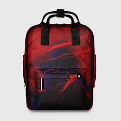 Рюкзак женский Абстрактная краски и фигура - Красный, цвет: 3D-принт