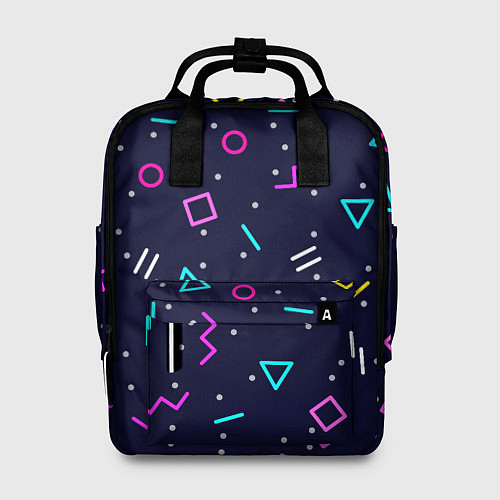 Женский рюкзак Neon geometric shapes / 3D-принт – фото 1