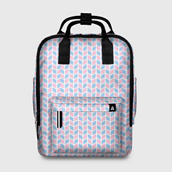 Рюкзак женский Голубые и розовые кирпичики, цвет: 3D-принт