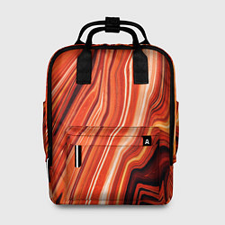 Рюкзак женский Лавовая абстракция - Красный, цвет: 3D-принт