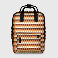 Женский рюкзак Треугольники на оранжевом фоне