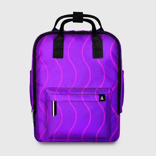 Женский рюкзак Фиолетовые линии / 3D-принт – фото 1