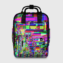Рюкзак женский Яркий авангардный глитч, цвет: 3D-принт