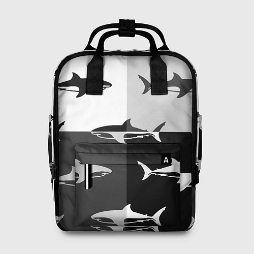 Женский рюкзак Стая акул - pattern / 3D-принт – фото 1