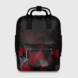 Рюкзак женский Черно-красный геометрический, цвет: 3D-принт