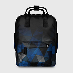 Женский рюкзак Черно-синий геометрический