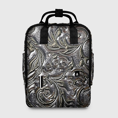 Женский рюкзак Растительный орнамент - чеканка по серебру / 3D-принт – фото 1