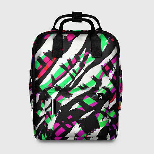 Женский рюкзак Разноцветная Зебра / 3D-принт – фото 1