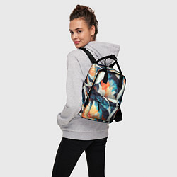 Рюкзак женский Красочная листья - абстракция, цвет: 3D-принт — фото 2