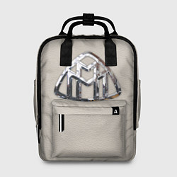 Женский рюкзак Maybach логотип на серой коже