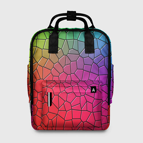 Женский рюкзак Разноцветное витражное стекло / 3D-принт – фото 1