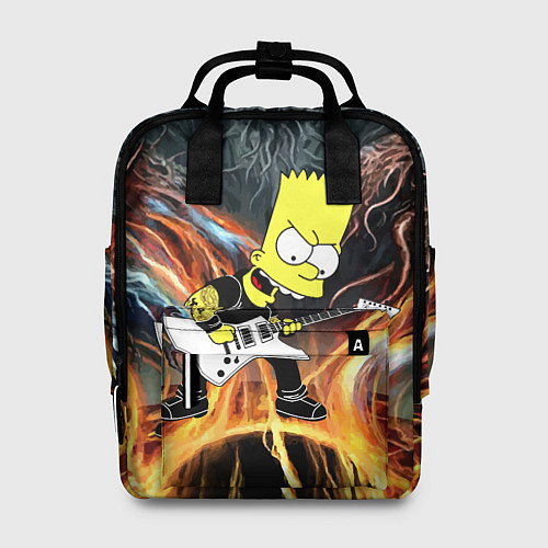 Женский рюкзак Барт Симпсон - соло на гитаре / 3D-принт – фото 1