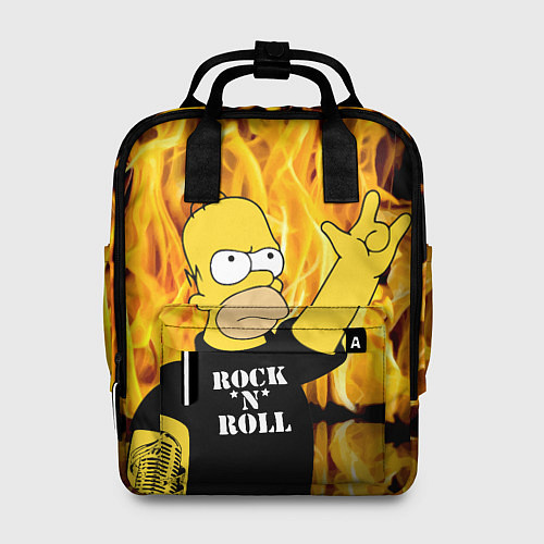 Женский рюкзак Homer Simpson - Rock n Roll! / 3D-принт – фото 1