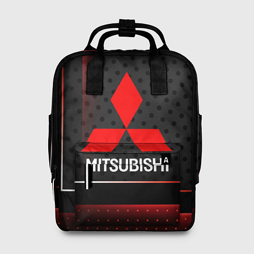 Женский рюкзак Mitsubishi Абстракция карбон / 3D-принт – фото 1