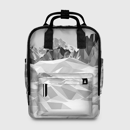 Женский рюкзак Полигональные стилизованные горы - вершина / 3D-принт – фото 1