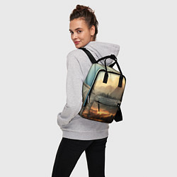 Рюкзак женский Рассвет в горах, пейзаж, цвет: 3D-принт — фото 2