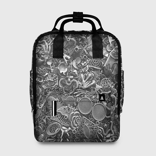 Женский рюкзак Металлические предметы / 3D-принт – фото 1