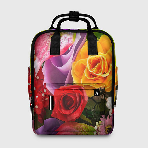 Женский рюкзак Прекрасный цветочный букет / 3D-принт – фото 1