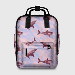Женский рюкзак Акулы на фоне неба