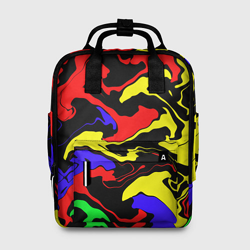 Женский рюкзак Яркие абстрактные краски / 3D-принт – фото 1