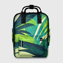 Женский рюкзак Яркие тропические листья пальмы