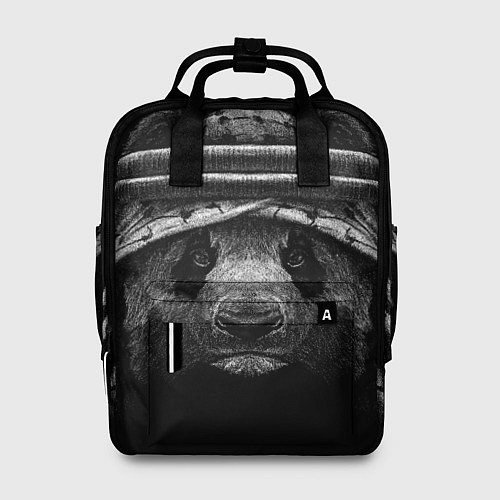 Женский рюкзак Панда и куфия - рисунок карандашом / 3D-принт – фото 1