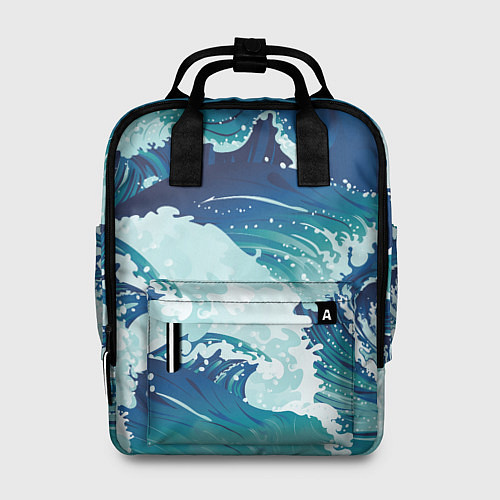 Женский рюкзак Несущиеся морские волны / 3D-принт – фото 1