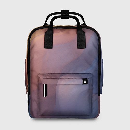 Женский рюкзак Оранжево-фиолетовый абстрактный дым / 3D-принт – фото 1
