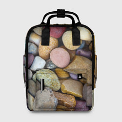 Рюкзак женский Морская галька - пляж, цвет: 3D-принт