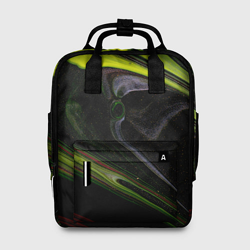 Женский рюкзак Зелёный песок в темноте / 3D-принт – фото 1