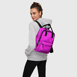 Рюкзак женский Розовый яркий неоновый узор с мраморной текстурой, цвет: 3D-принт — фото 2