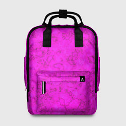 Рюкзак женский Розовый яркий неоновый узор с мраморной текстурой, цвет: 3D-принт