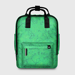 Женский рюкзак Мраморный зеленый яркий узор