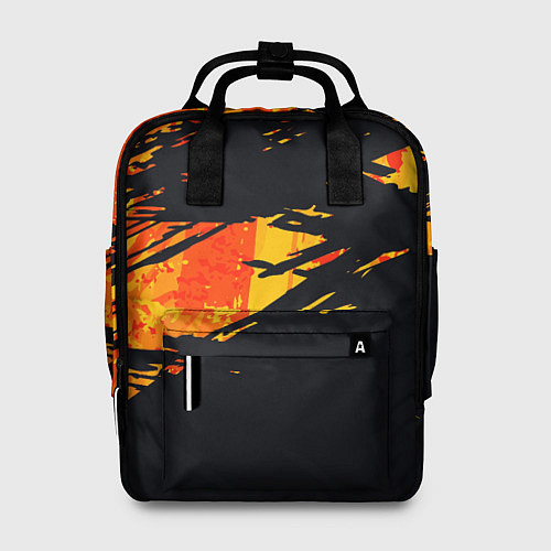 Женский рюкзак Orange and black / 3D-принт – фото 1