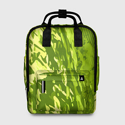 Рюкзак женский Зеленый абстрактный камуфляж, цвет: 3D-принт