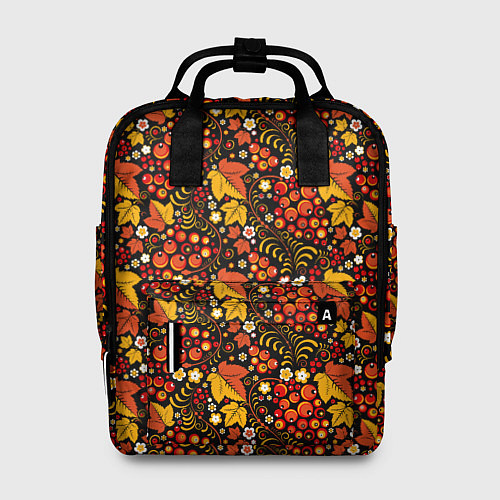 Женский рюкзак Осенняя хохлома / 3D-принт – фото 1