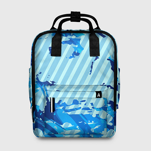 Женский рюкзак Синие линии / 3D-принт – фото 1
