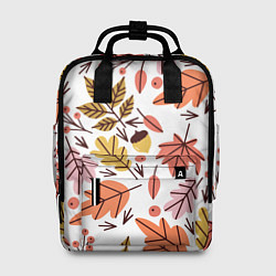 Рюкзак женский Осенний паттерн - листья, цвет: 3D-принт