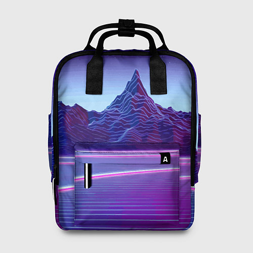 Женский рюкзак Neon mountains - Vaporwave / 3D-принт – фото 1