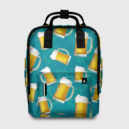 Женский рюкзак Пивные кружки - текстура / 3D-принт – фото 1