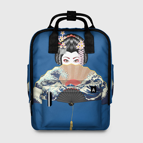 Женский рюкзак Японская гейша с большим веером / 3D-принт – фото 1