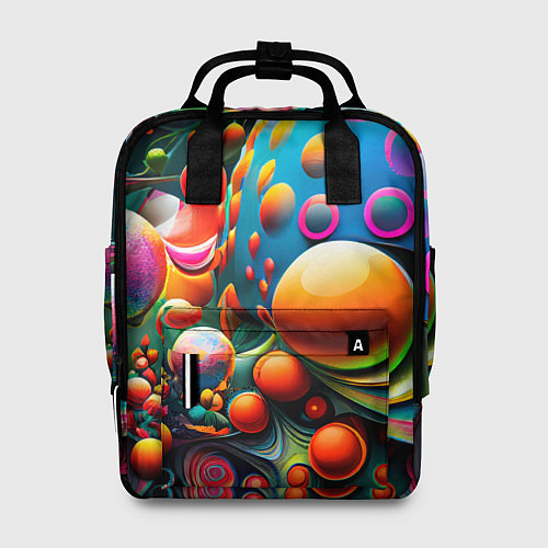 Женский рюкзак Абстрактные космические шары / 3D-принт – фото 1