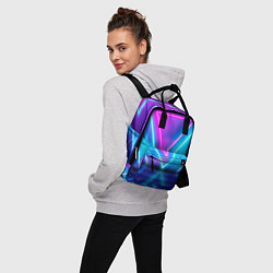Рюкзак женский Неоновые треугольники на горизонте, цвет: 3D-принт — фото 2