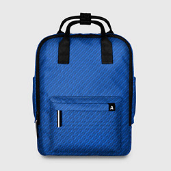 Рюкзак женский Плетёная синяя ткань - паттерн, цвет: 3D-принт