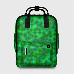 Рюкзак женский Абстрактные зелёные волны - текстура, цвет: 3D-принт