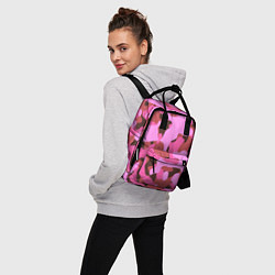 Рюкзак женский Абстракция в розовых тонах, цвет: 3D-принт — фото 2